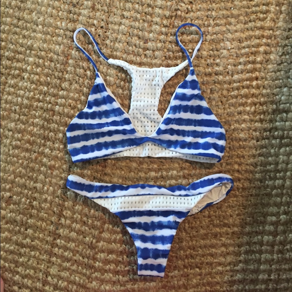 ACACIA SWIMWEAR - mesh tie dye - L bottom - XL top