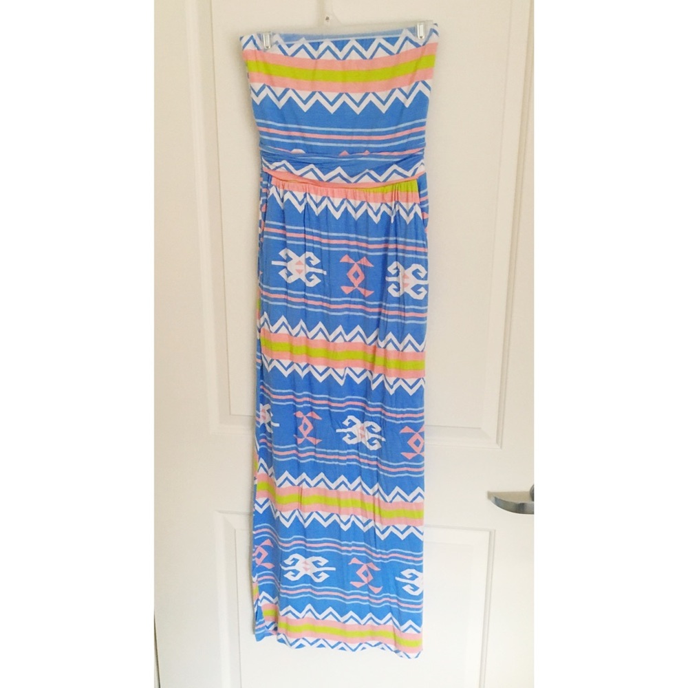 Bright Aztec Stretchy Maxi dress