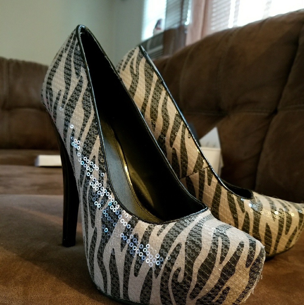 Zebra Pattern Heels