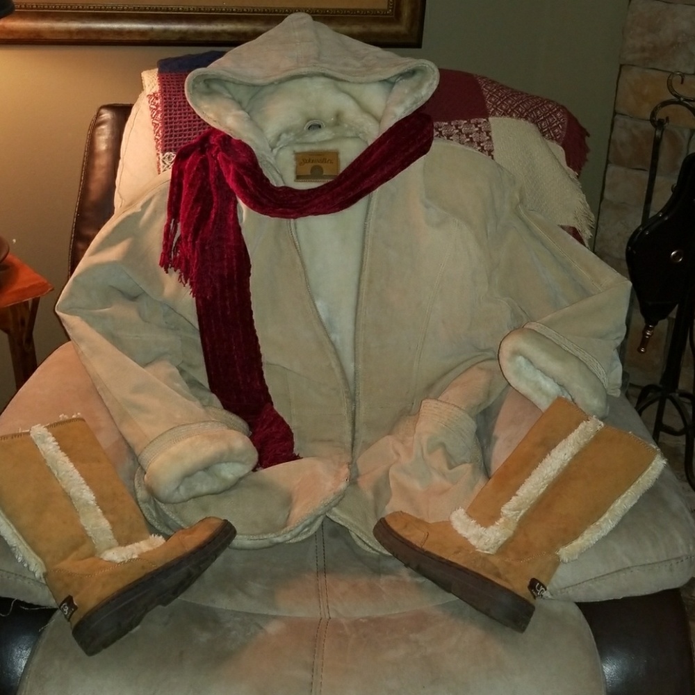 St. John's Bay Suede Coat Warmth of Winter