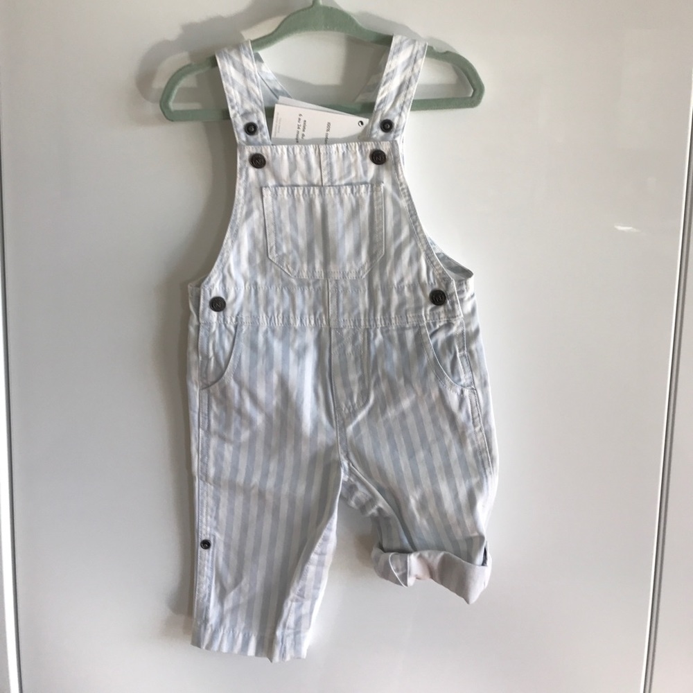 NWT French Natalys baby boy overalls size 9 month