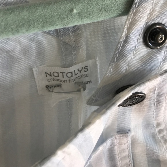 NWT French Natalys baby boy overalls size 9 month - Picture 3 of 5