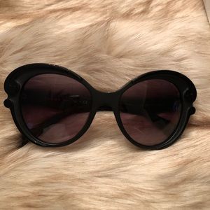 Prada baroque butterfly black sunglasses
