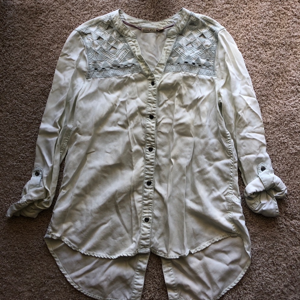 Sliced Chambray Buttondown - Light Denim