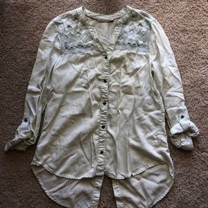 Sliced Chambray Buttondown - Light Denim