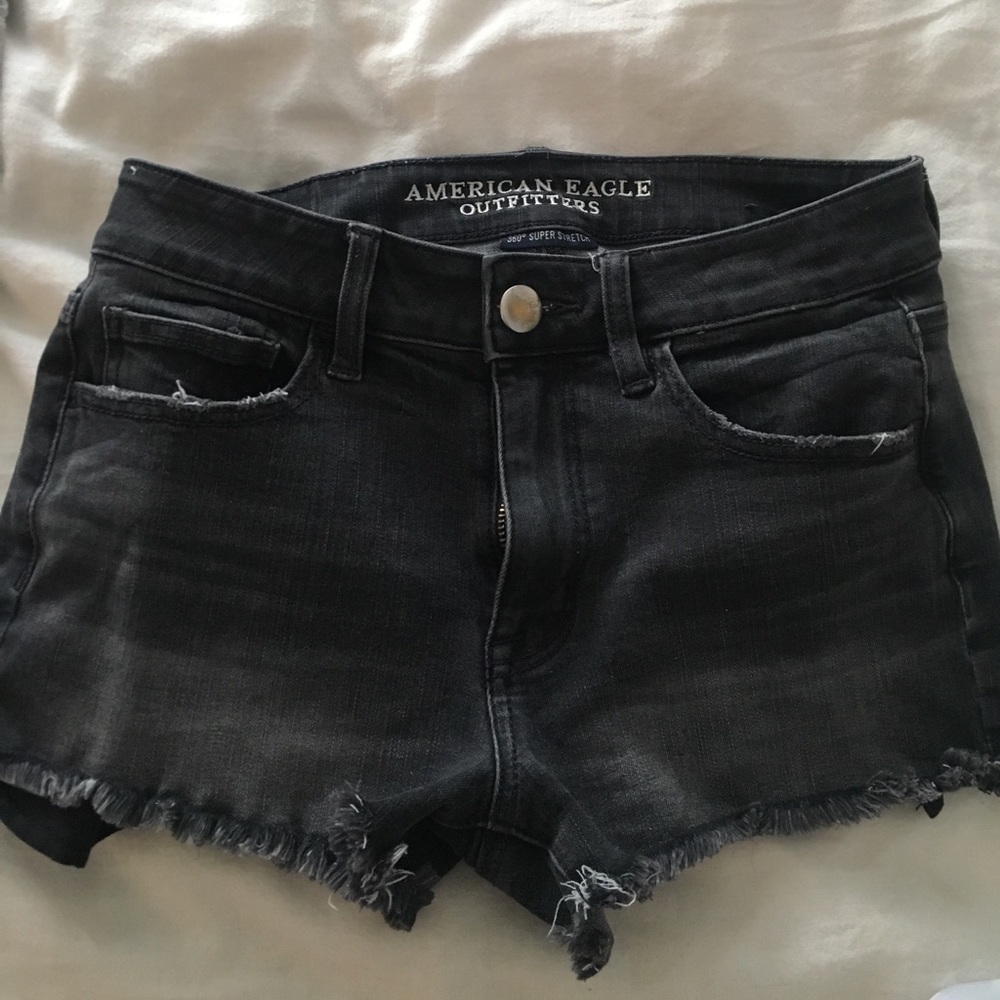American Eagle Black High Rise Shorts