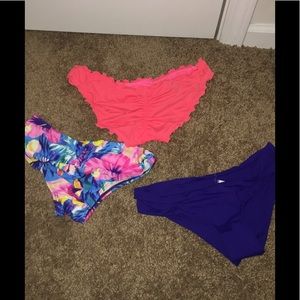 3 cheeky bikini bottoms
