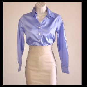 Banana Republic Long Sleeve Baby Blue Dress Shirt