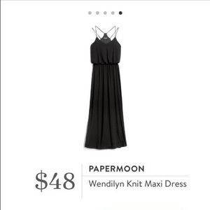 Papermoon Black Maxi - Strappy Back