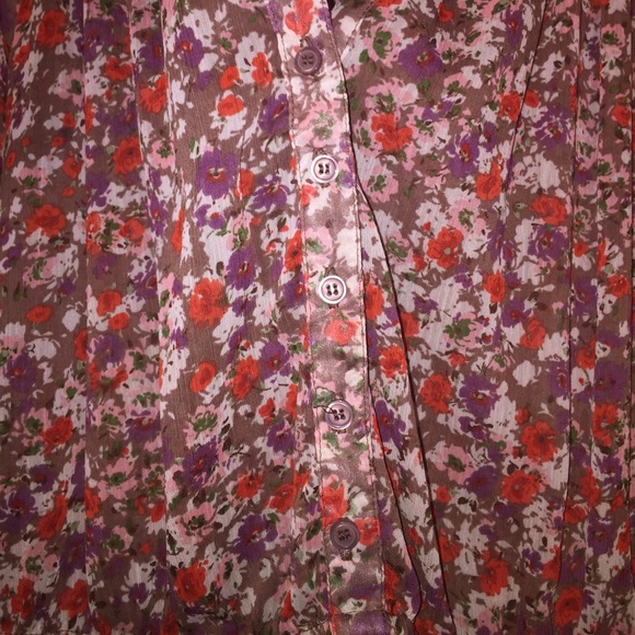 Floral Peasant Blouse NWOT - Picture 3 of 8