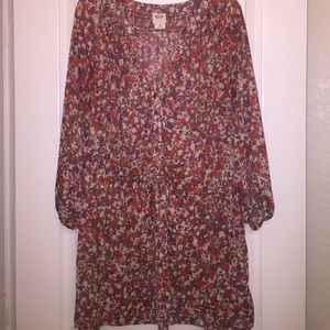 Floral Peasant Blouse NWOT