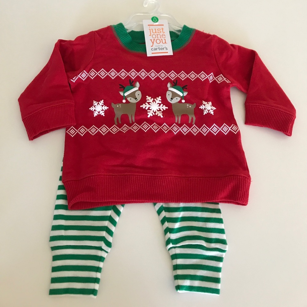 NWT Carter’s reindeer set size 3 months