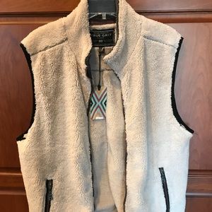 True Grit Pebble Pile Double-Up Vest - Ivory - XL