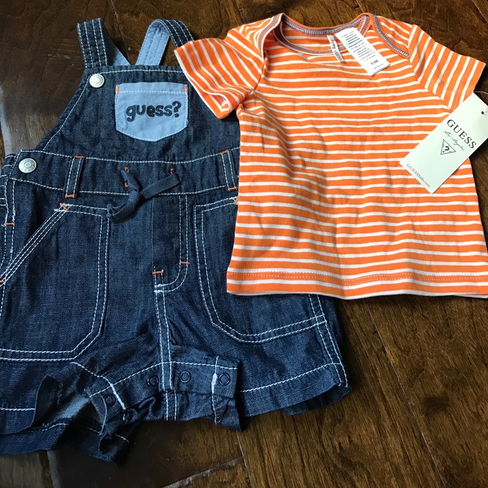 Guess kids new with tags matching set 6-9months