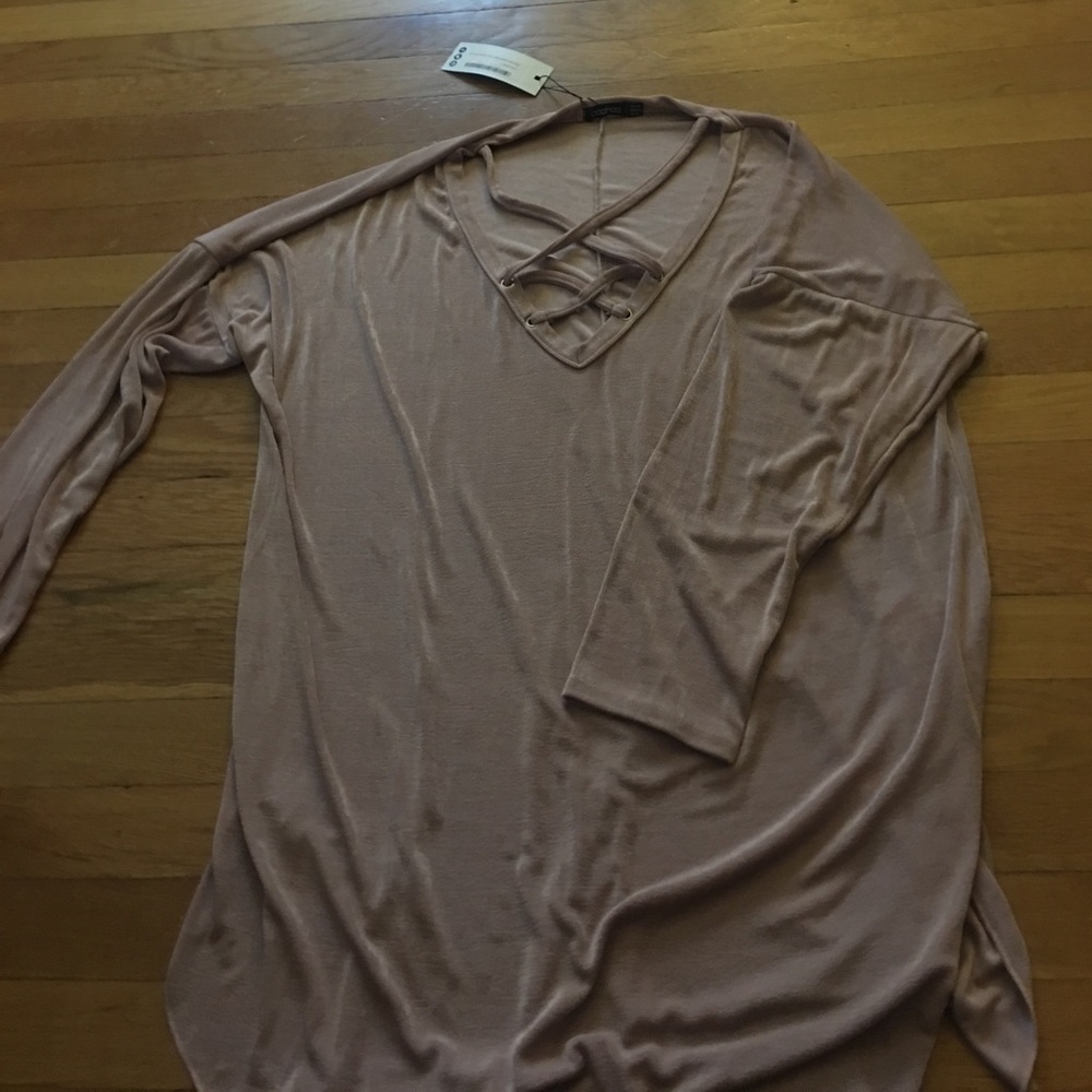 SLINKY BLUSH DETAIL TUNIC