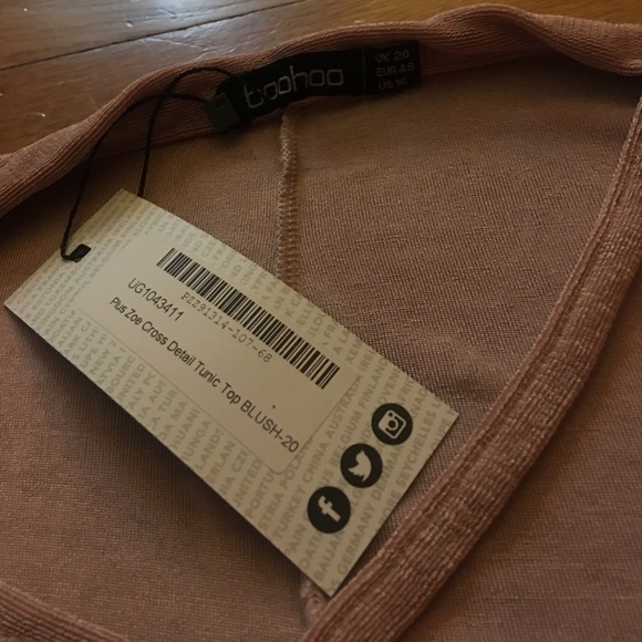 SLINKY BLUSH DETAIL TUNIC - Picture 3 of 3