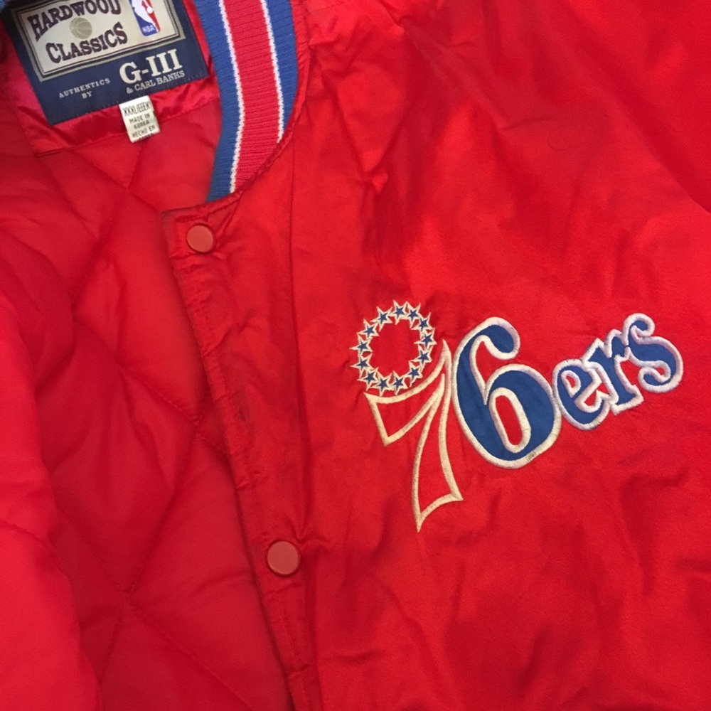 Vintage 76ers Satin Jacket