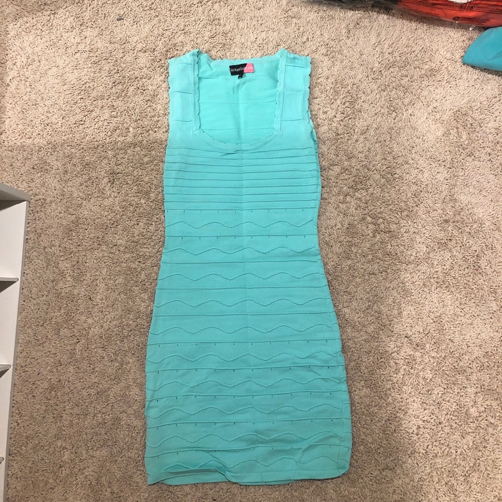 Baby blue body on mini dress