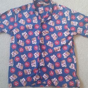Novelty Men's Button Down Cracker Jack T-Shirt