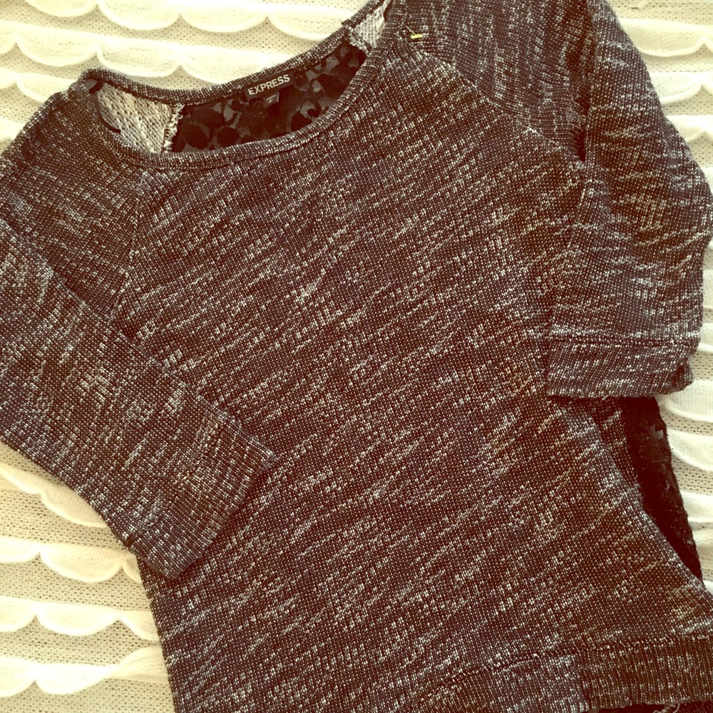Express Gray Knit Sweater