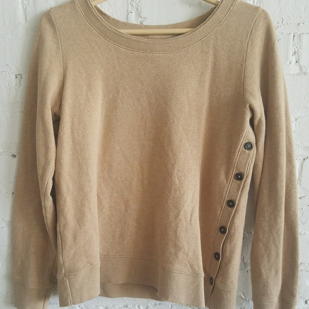   Lands End Canvas Side Button Sweater