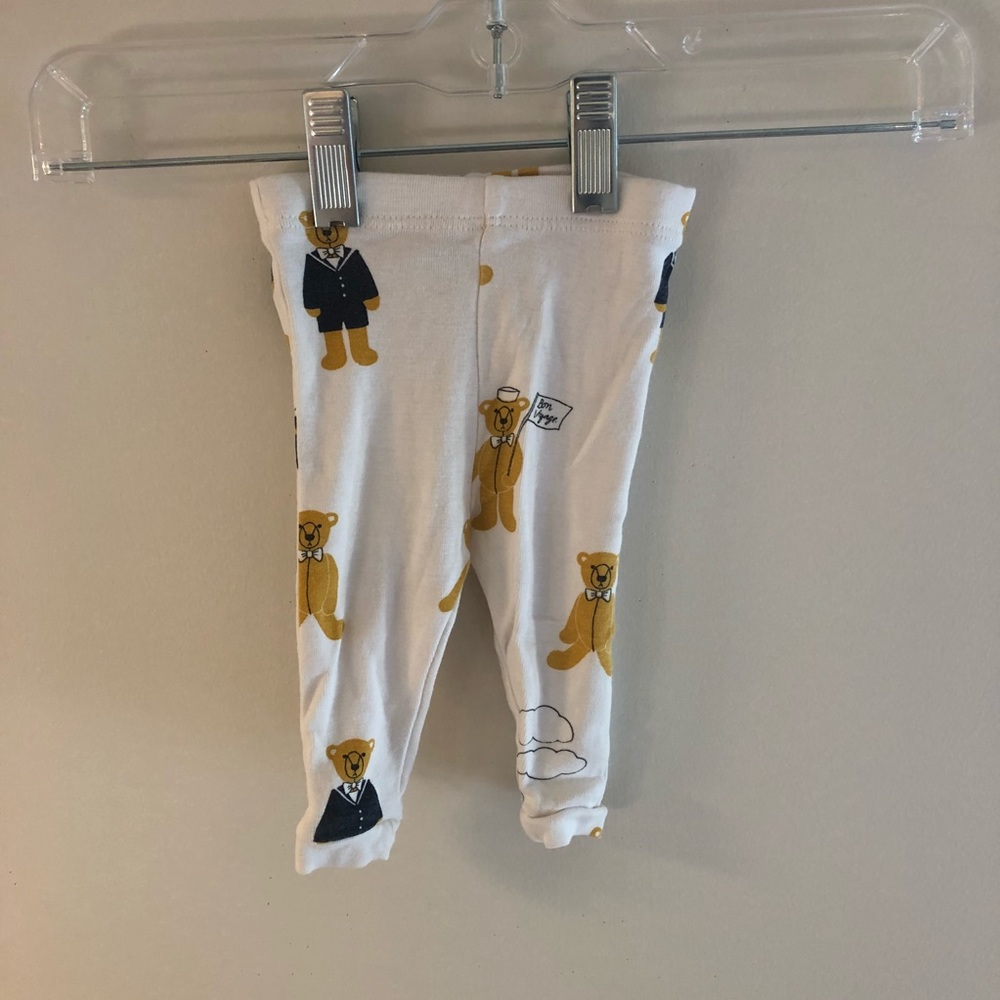 Mini Rodini Newborn teddy print leggings