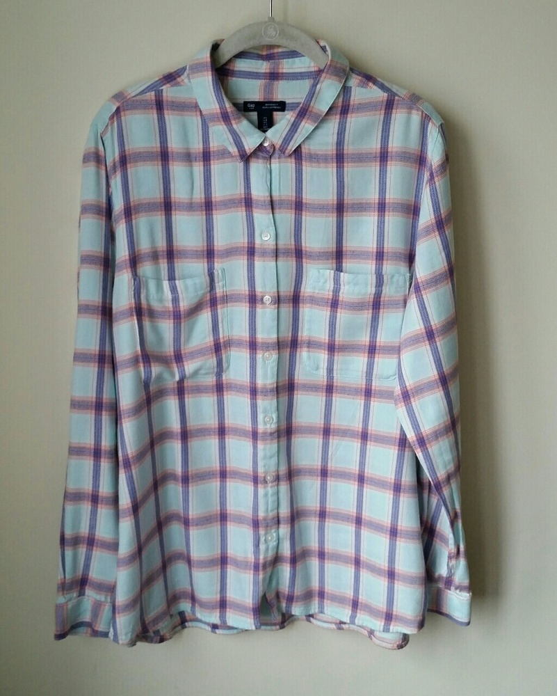 Uber Soft Gap Flannel Plaid Shirt, Large
