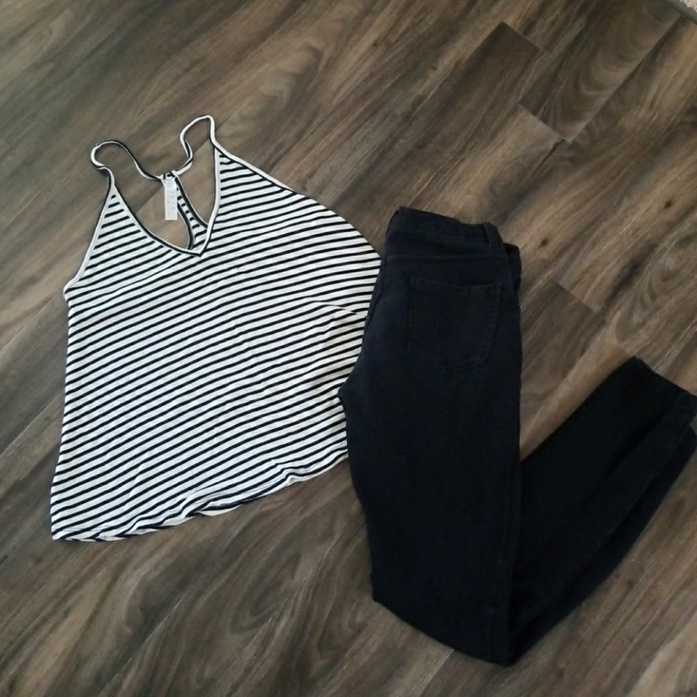 Black and white stripe top by Jolie