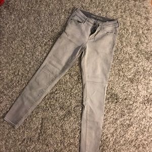 Mid rise grey jeans