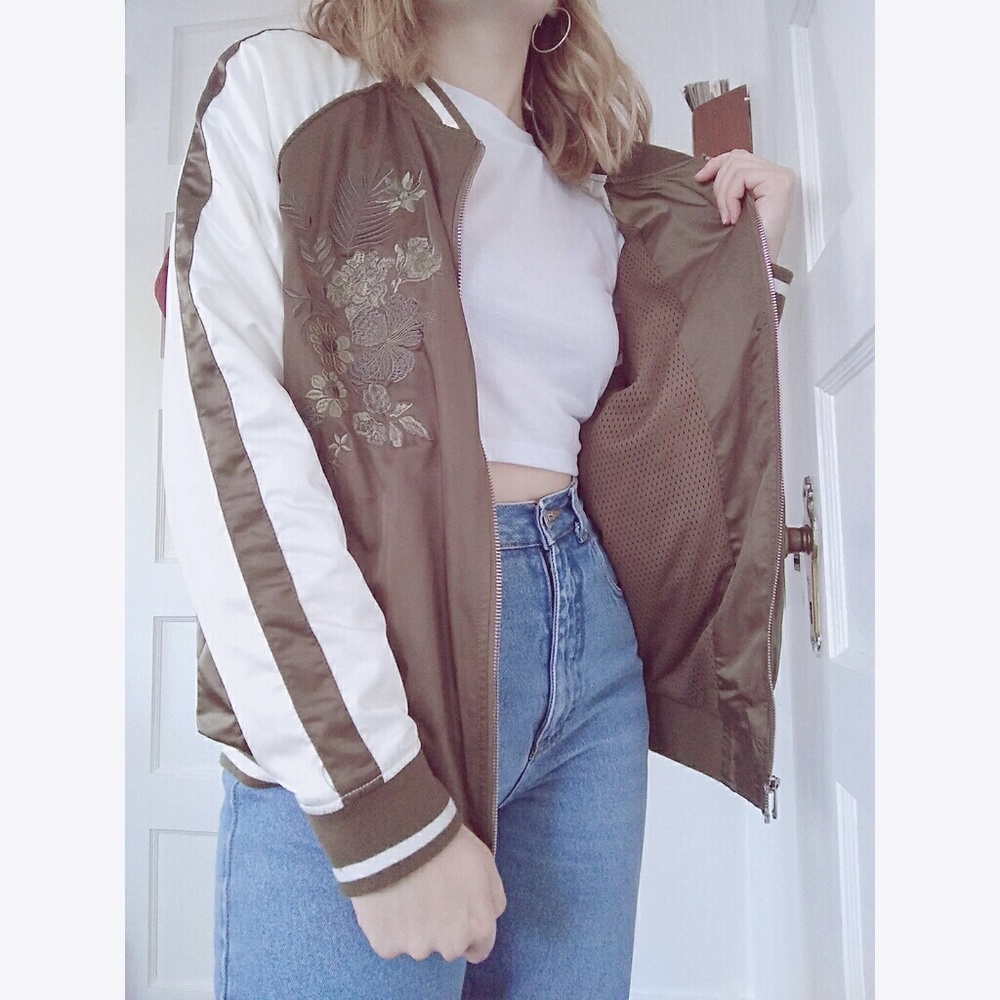 Embroidered Bomber Jacket
