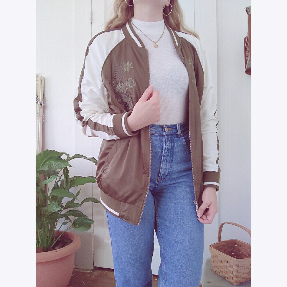 Embroidered Bomber Jacket - Picture 5 of 8