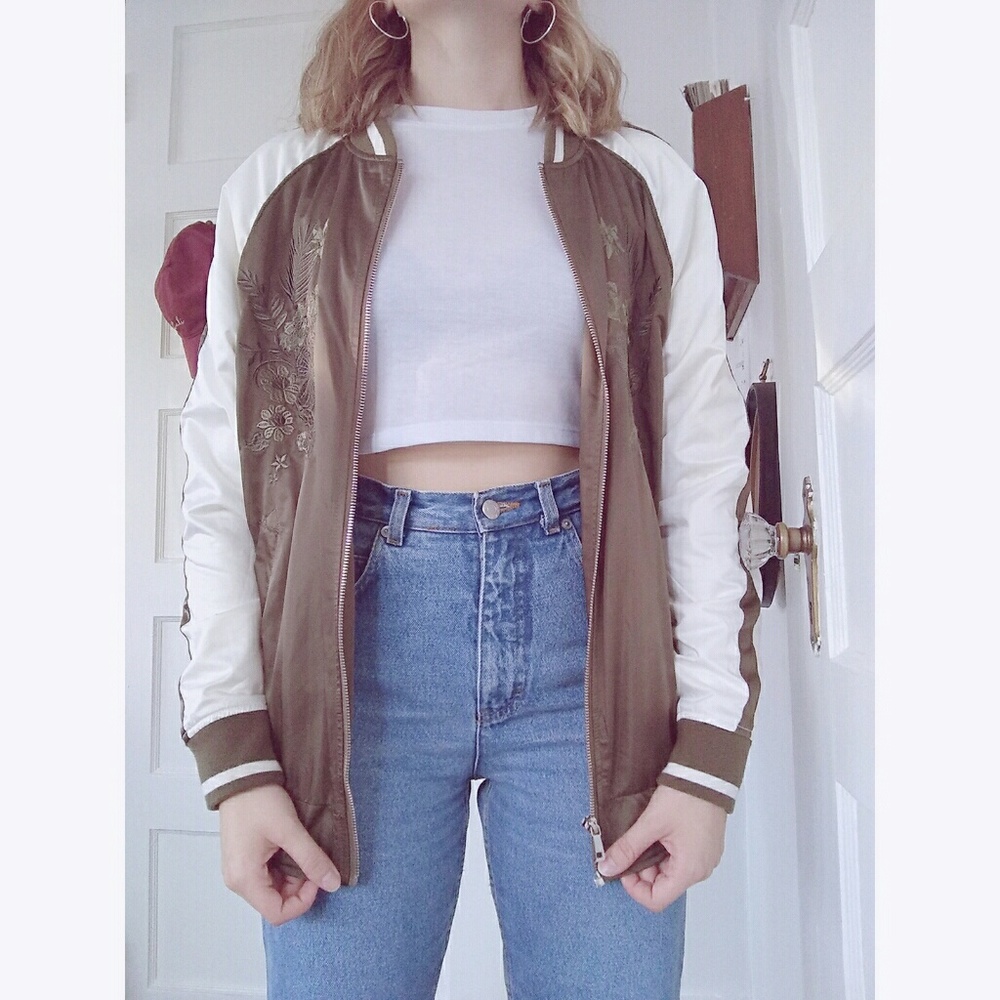 Embroidered Bomber Jacket - Picture 3 of 8