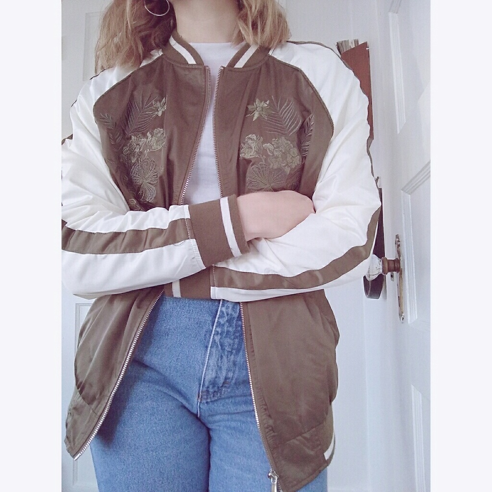 Embroidered Bomber Jacket - Picture 2 of 8