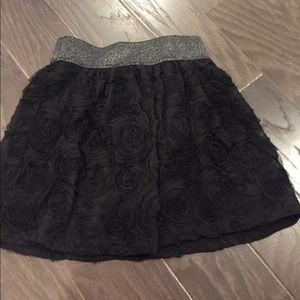 Black ruffle skirt