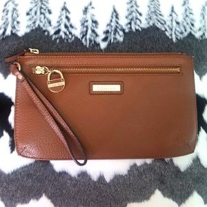Brown Calvin Klein Clutch / Wristlet