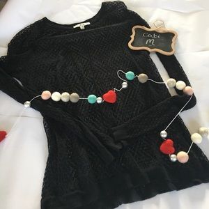 Cabi sweater sheer black