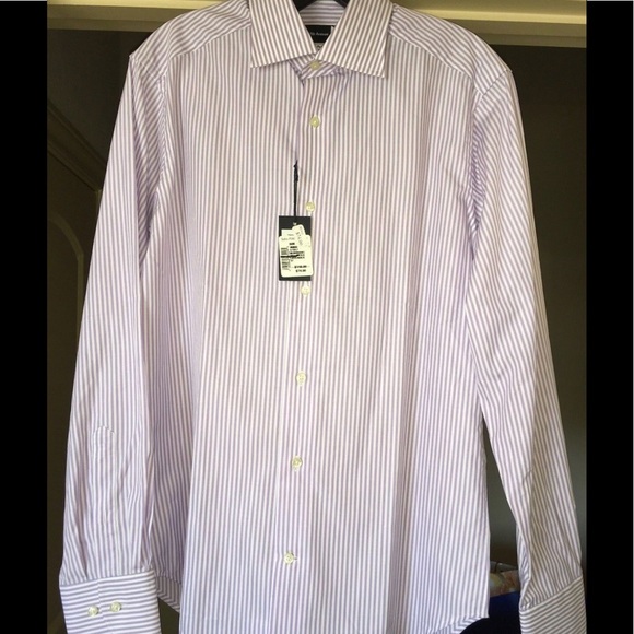 $148 Saks 5th Avenue Black Label Shirt 44 171/2 - Picture 5 of 8