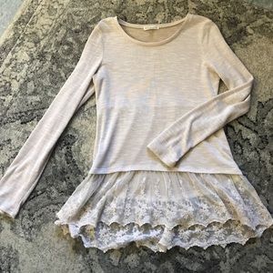 Nordstrom Long Sleeve Lace Shirt