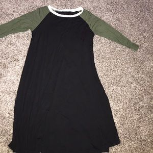 Olive green and black tunic