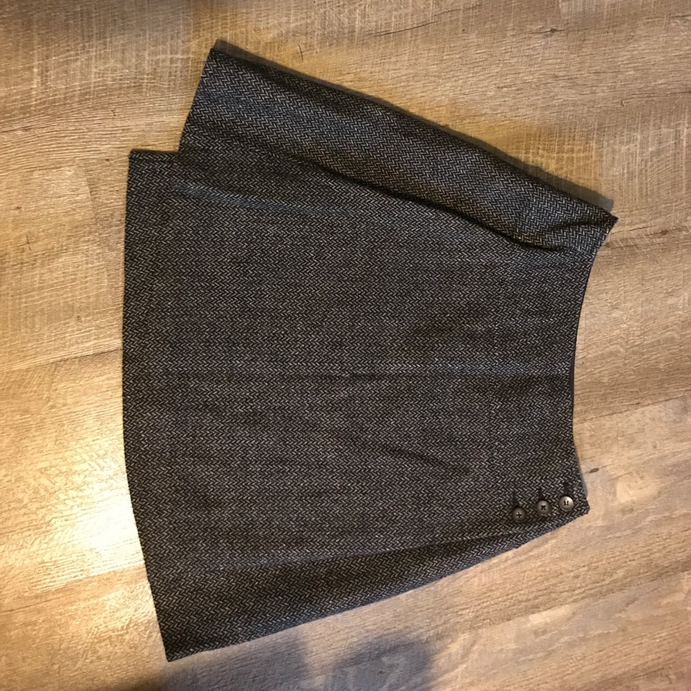Eddie Bauer wool herringbone skirt