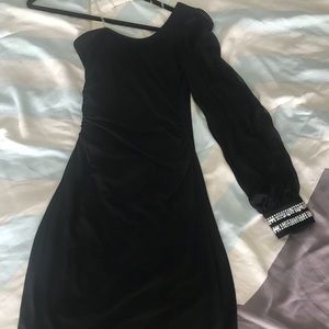 Black one shoulder dress