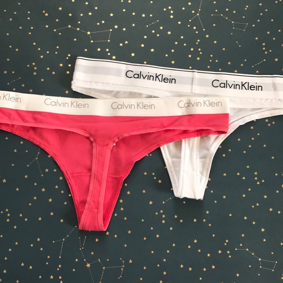 NEW! 2 pair Calvin Klein Logo Thong - Picture 5 of 5