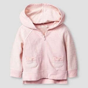 Baby Girls Bow Pocket Hoodie