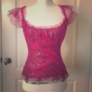 Betsey Johnson Pink Top