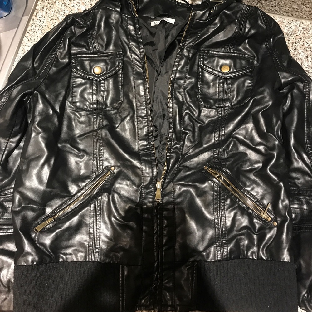 Faux leather jacket