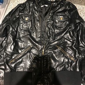 Faux leather jacket