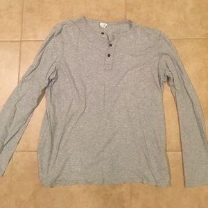Men's Gray T-shirt Henley