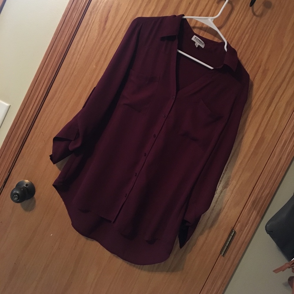 🍷 Express Portofino Top in Burgundy