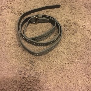 Thin charcoal belt