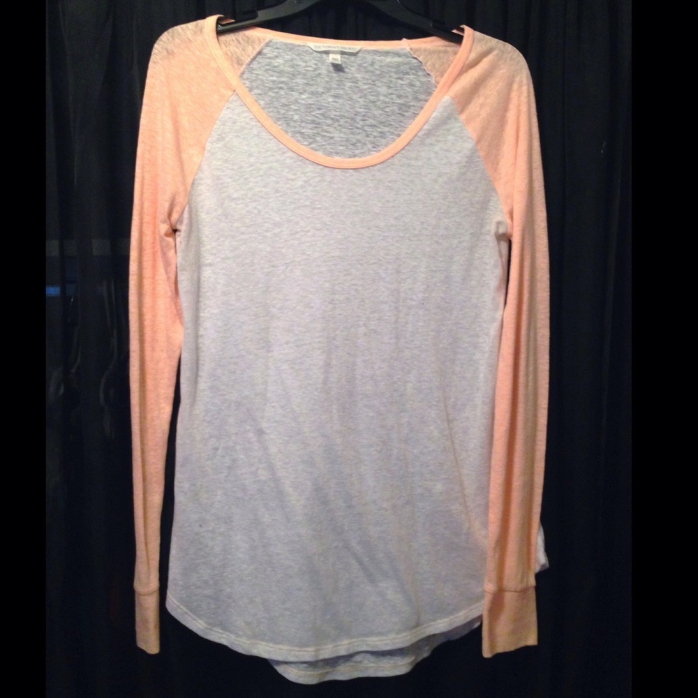 Orange and white baseball t-shirt